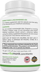 VitaMonk MitoTrax - Suplemento dietético con Acetil L-Carnitina, Coenzima Q10 y BIOPQQ - 60 Cápsulas