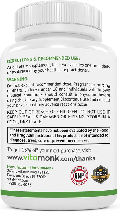 VitaMonk MitoTrax - Complemento Alimenticio – Acetil L-Carnitina: Forma acetilada de la L-carnitina, involucrada – Image 6