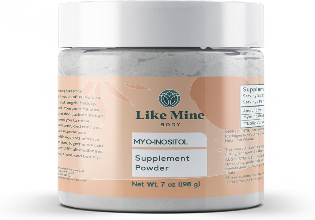 Like Mine Myo-Inositol (7 oz) Vitamina B8, Ingrediente Puro sin Rellenos ni Aditivos