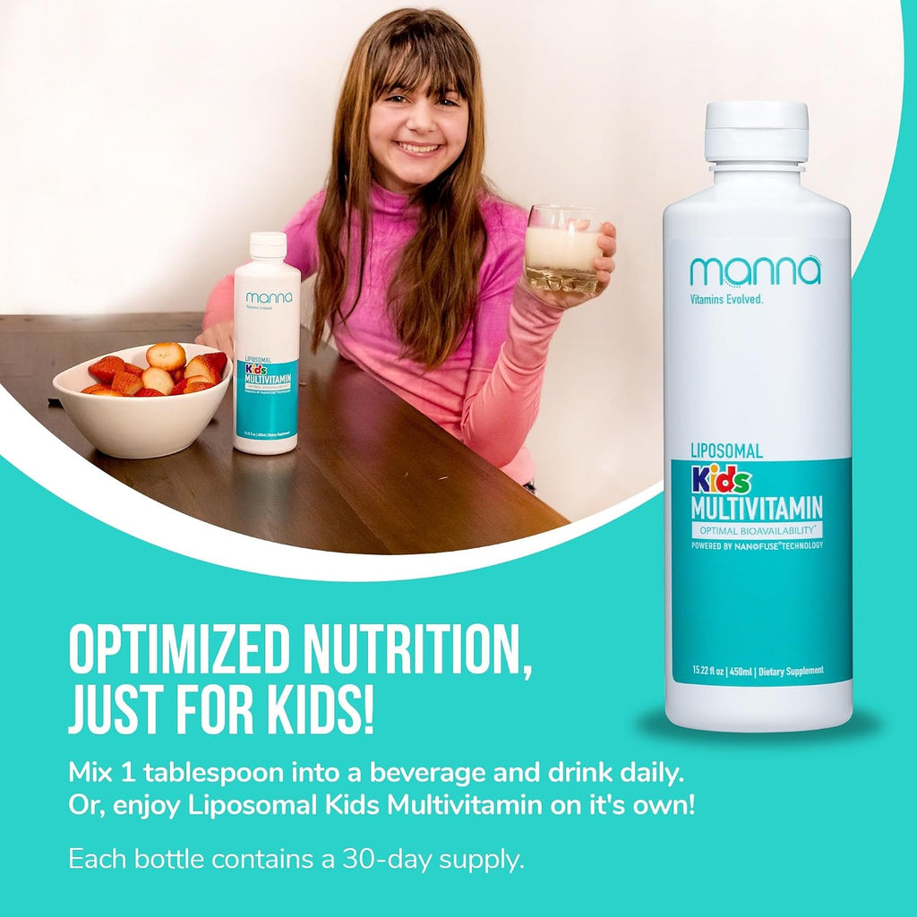 Manna Vitamins Evolved Multivitamínico Liposomal para Niños
