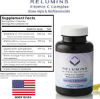 Relumins Advanced Vitamin C with Rose Hips - 1000 mg, 60 Capsules