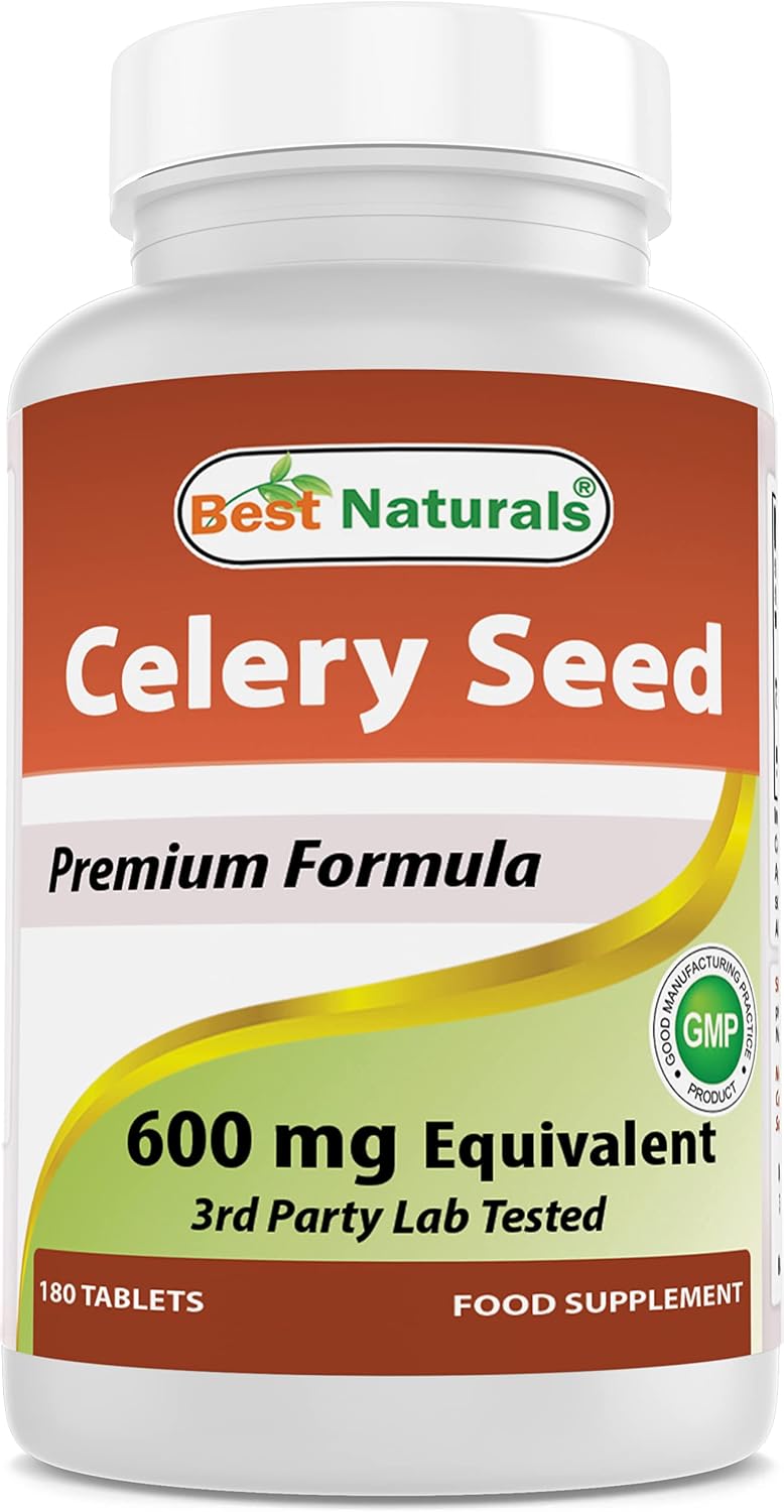 Best Naturals Celery Seed 600 mg, 180 Tablets