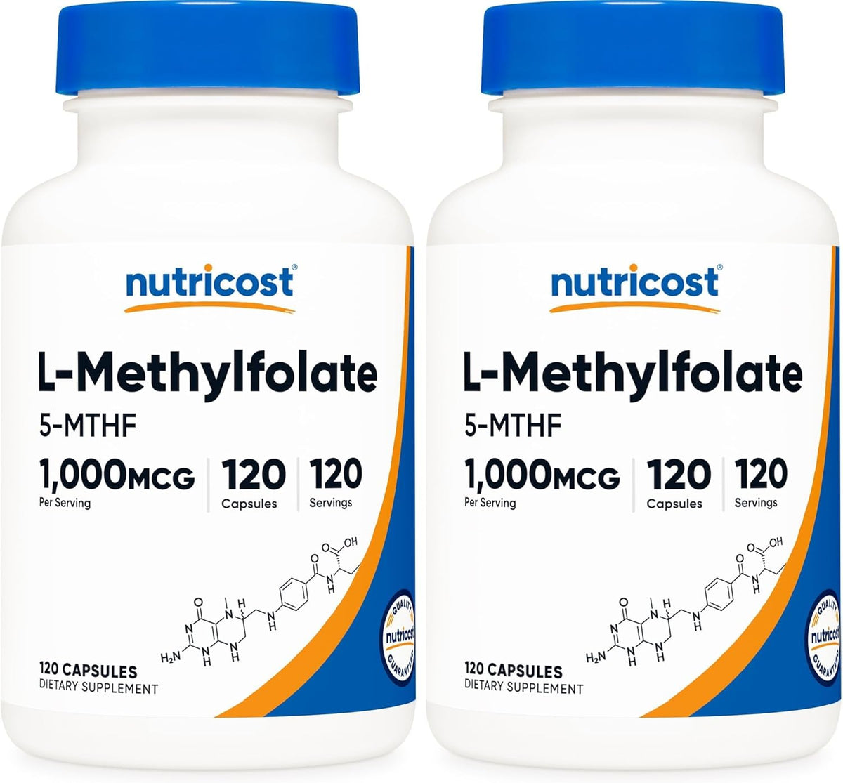 Nutricost Metilfolato 1000mcg, 120 Cápsulas Vegetarianas - Sin Gluten, No-GMO (Folato Metilado) – Image 9