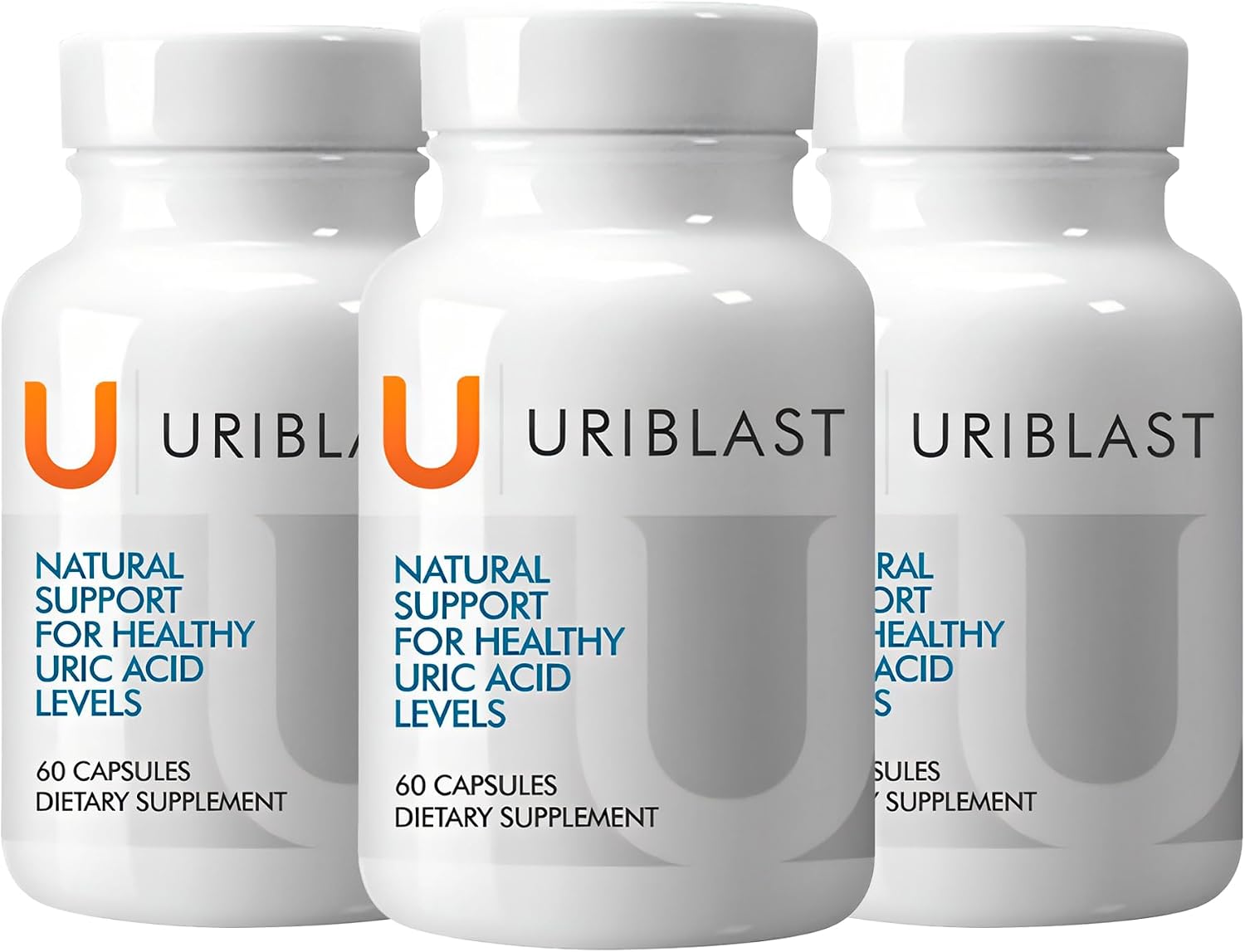 Uriblast Complemento Natural de Ácido Úrico con Cúrcuma, Arándano y Cereza Ácida - 6 Paquetes (180 Días)