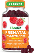 Lifeable Prenatal Multivitamin Gummies - Gominolas Prenatales con Hierro, Colina y Ácido Fólico - 90 Unidades