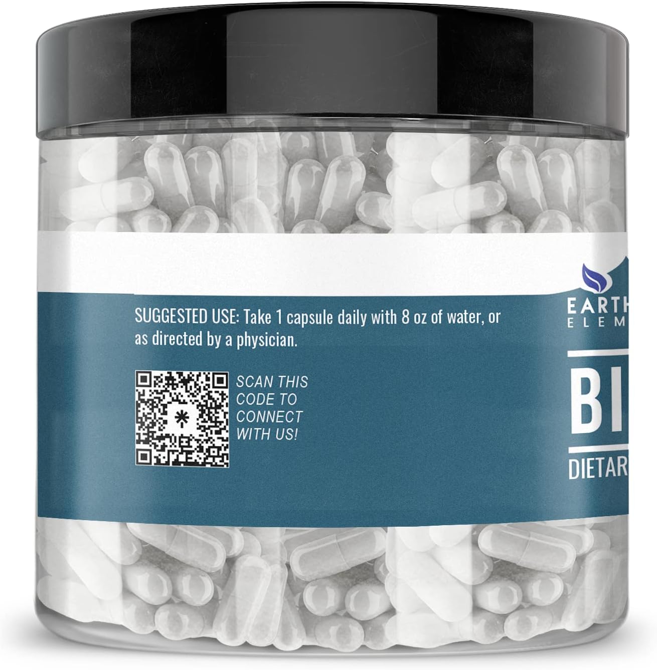 Earthborn Elements Bicarb Blend 200 Cápsulas, Puro y Sin Diluir, Sin Aditivos