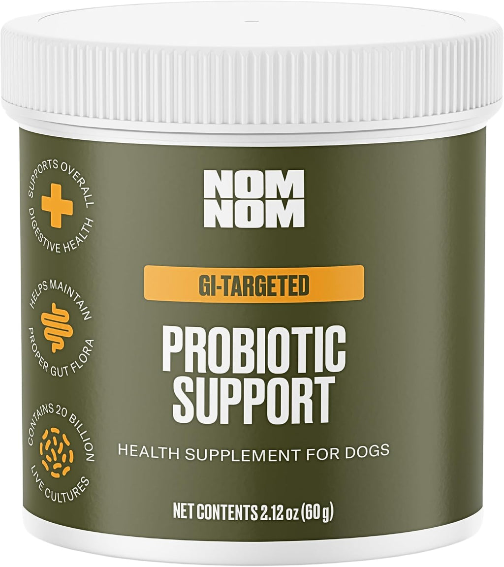 Nom Nom Probiótico Canino Full Spectrum con Prebiótico y Fibra de Inulina - Apoyo Digestivo e Inmunológico