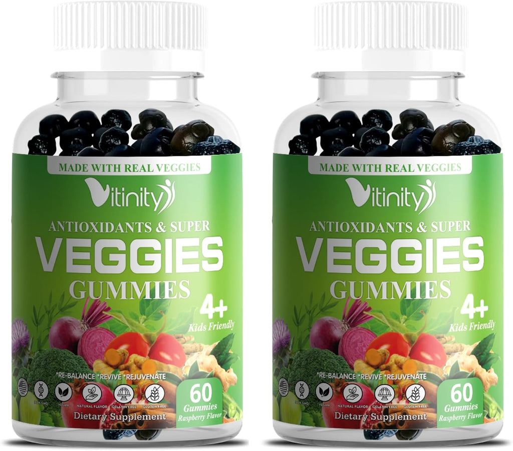 VITINITY Super Greens Multivitamin Gummies - Gominolas Multivitamínicas con 30 Superalimentos