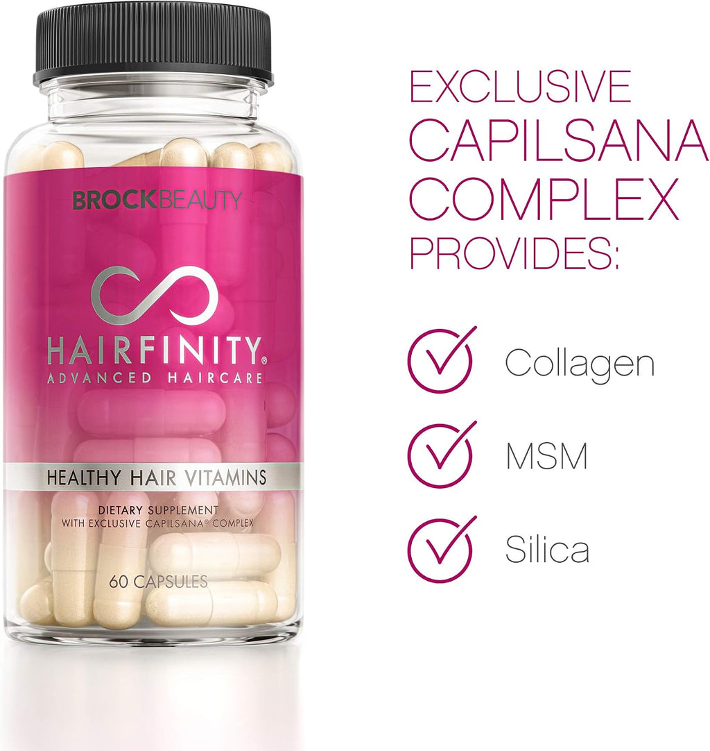Hairfinity Vitaminas para el Cabello - Biotina, Aminoácidos y Complejo Capilsana - 120 Cápsulas Veganas