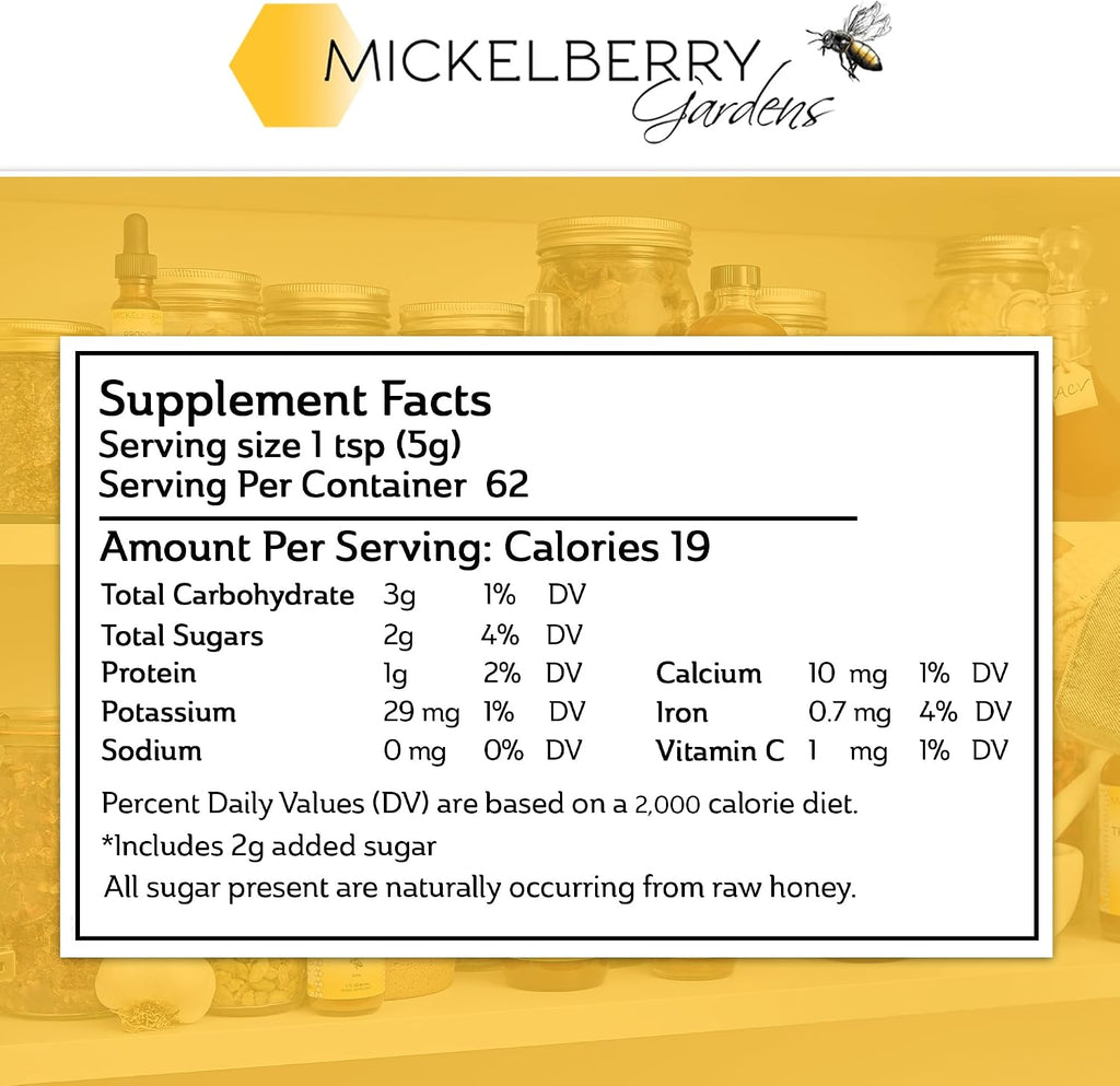 Mickelberry Gardens Polen de Abeja Crudo 311g - Superalimento Proteico