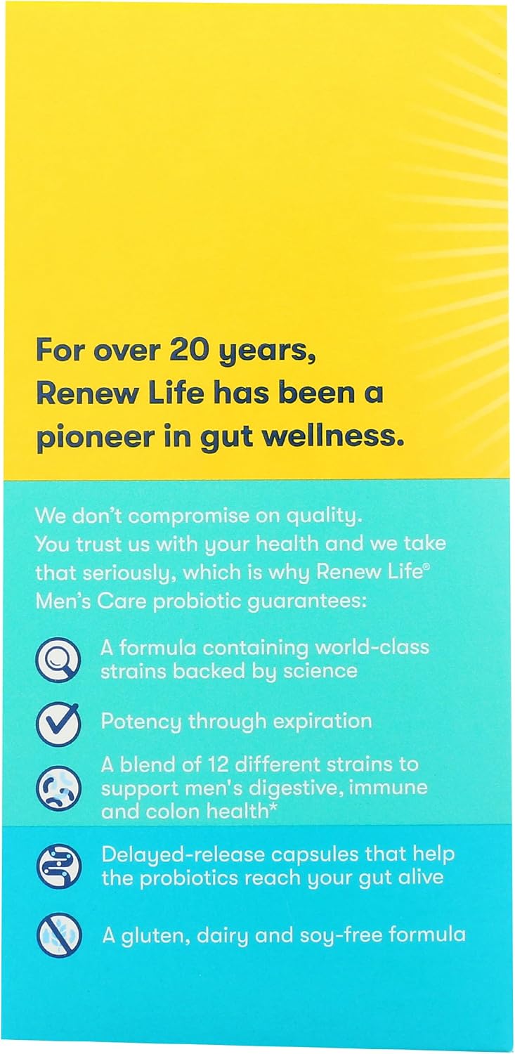 Renew Life Ultimate Flora Men's Care Probiotic, 30 cápsulas