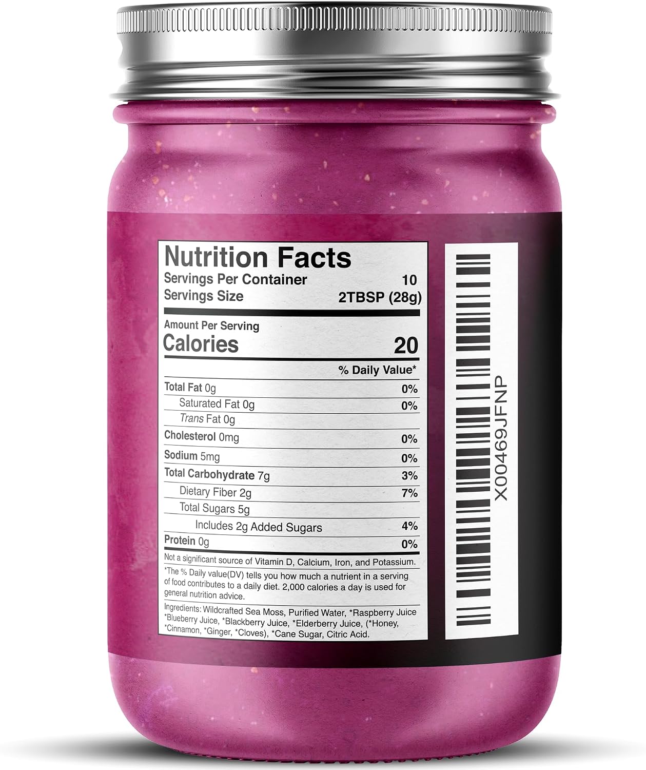 WELLNESS LABSRX Irish Sea Moss Gel Raw - Mix Berry - 283 g