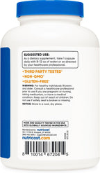 Nutricost Ácido Cítrico 1000mg (1 gramo), 240 Cápsulas - Sin Gluten, No Transgénico