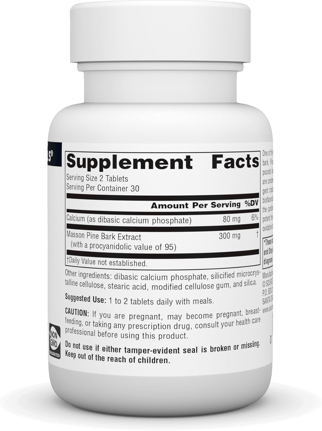 Source Naturals Extracto de Corteza de Pino 150mg, 60 Comprimidos