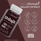 Shilajit Puro del Himalaya 500mg con Ácido Fúlvico 15% | 120 Cápsulas Vegetales | Suplemento para Vitalidad y Claridad Mental
