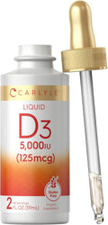 Carlyle Vitamina D3 Gotas Líquidas 5000 UI (125 mcg) - 60 ml