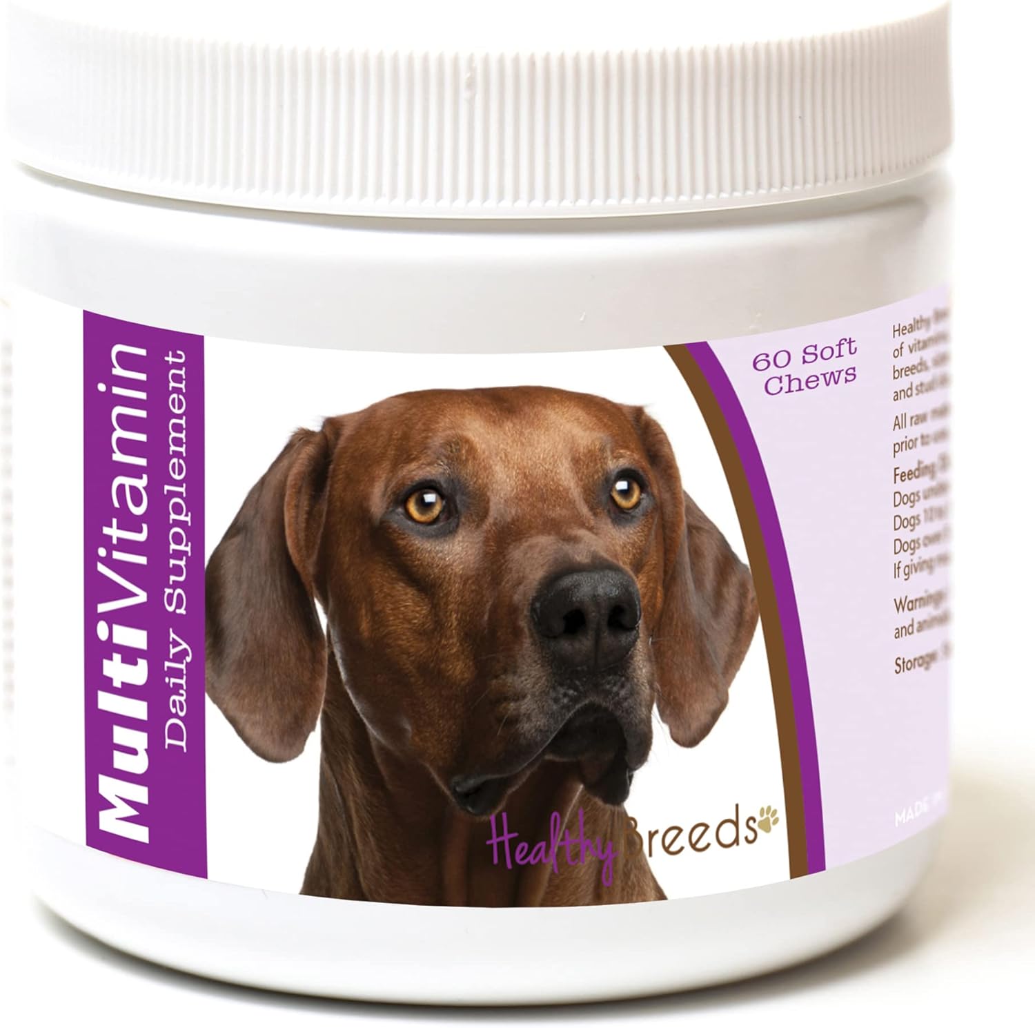 Healthy Breeds Multivitamínico en Masticables Suaves para Perros Rhodesian Ridgeback, 60 unidades