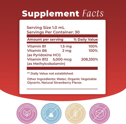 Vitamina B12 Sublingual Gotas (5000 mcg) con – Sistema inmunitario: La vitamina B12 contribuye al funcionamiento – Image 5