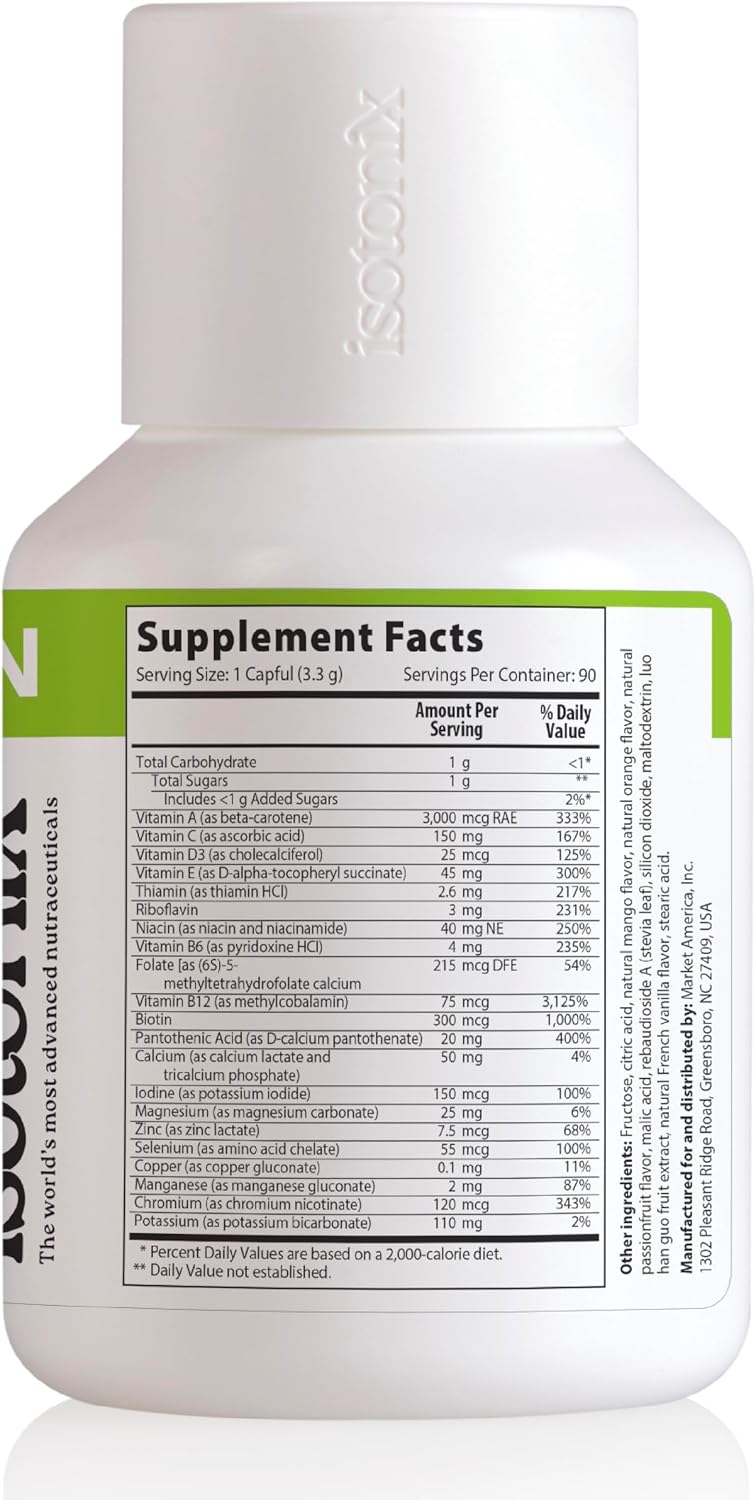 Isotonix Multivitamin Powder Sin Hierro – 90 Servicios