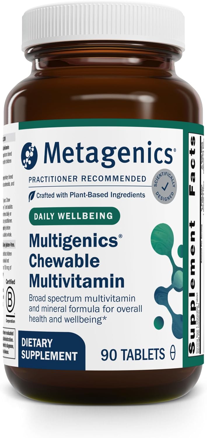 Metagenics Multigenics Multivitamínico Masticable - Sabor Naranja - 90 Comprimidos