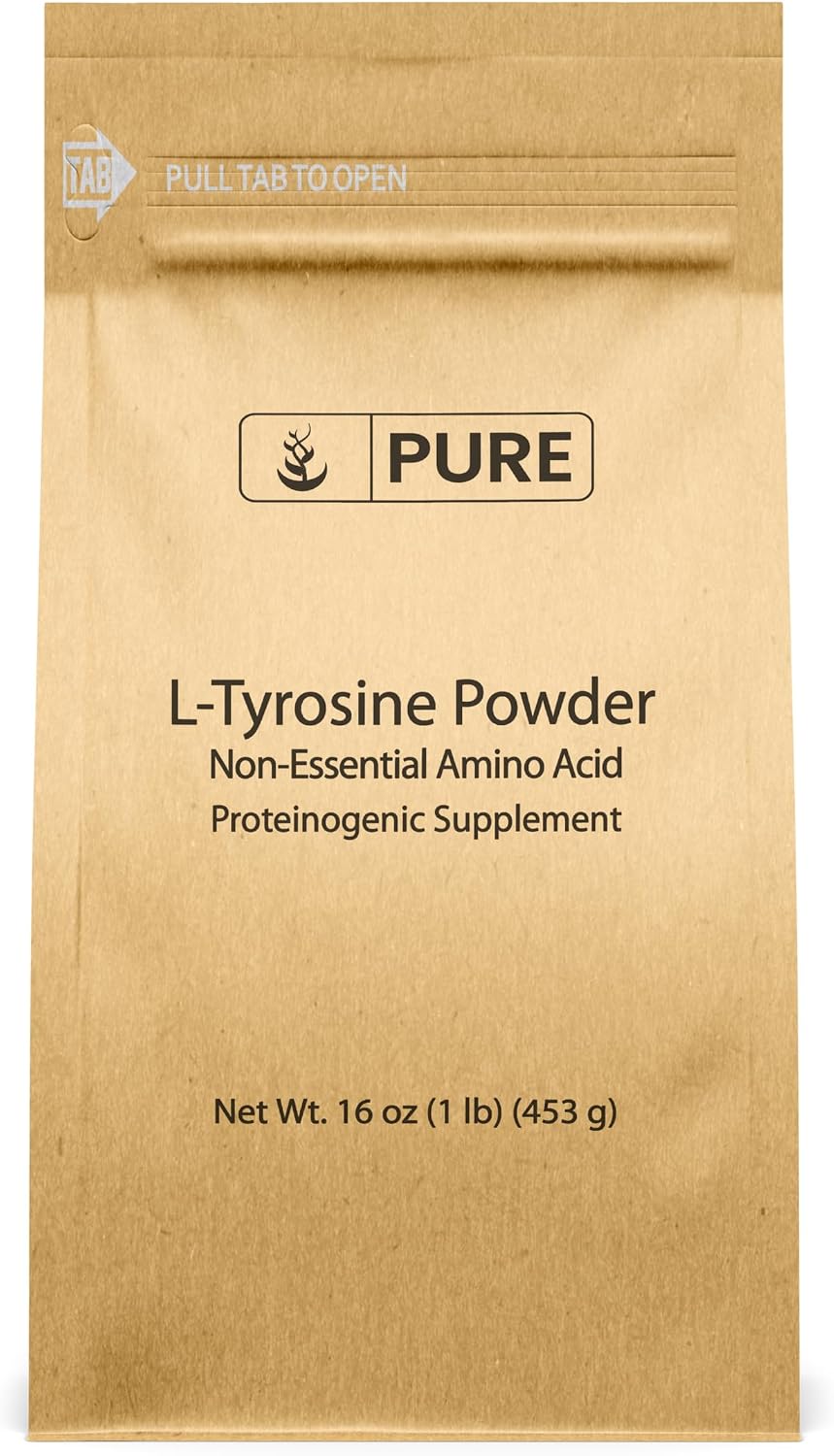PURE ORIGINAL INGREDIENTS L-Tirosina en Polvo (227g) - Aminoácido No Esencial
