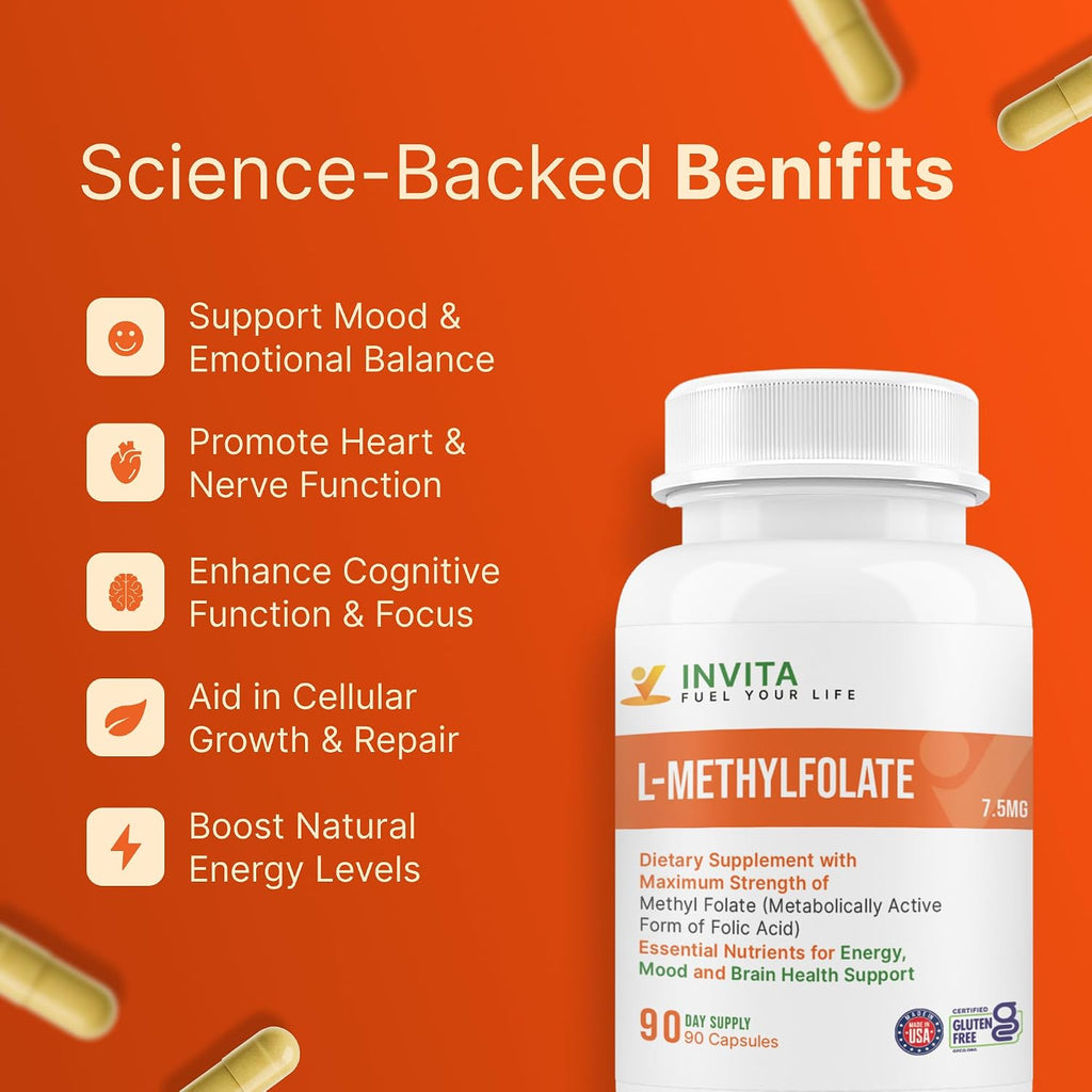 INVITA L-Metilfolato 7.5mg – 90 Cápsulas