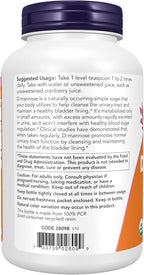 NOW Foods D-Mannosa en Polvo, 170 g - Apoyo Urinario