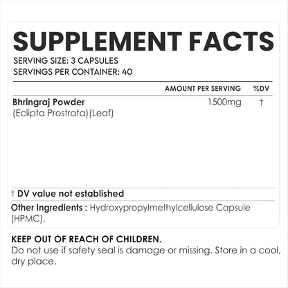 Amalth Bhringraj Cápsulas 1500 mg | Eclipta Prostrata | 120 Cápsulas Vegetales | Non-GMO, Sin Gluten – Image 2
