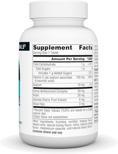 Source Naturals Vitamina C Masticable con Acerola – 120 mg – 100 Comprimidos Sabor Fruta – Image 2