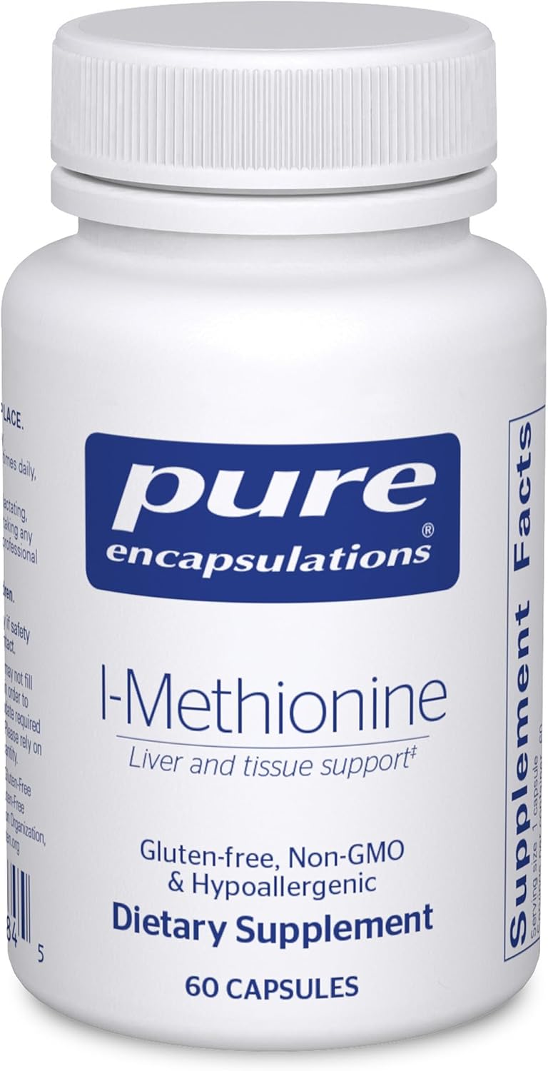 Pure Encapsulations L-Metionina | Suplemento de Aminoácido para Articulaciones, Hígado y Páncreas | 60 Cápsulas