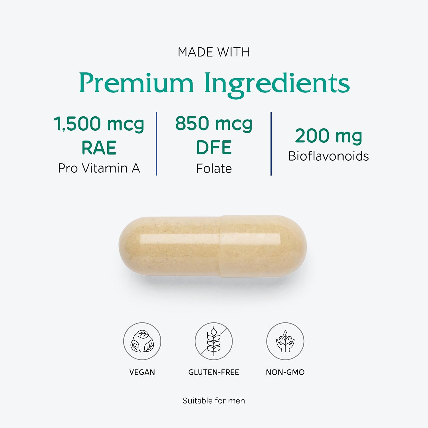 Vitanica Women's Symmetry, Multivitamínico Diario de Alta Potencia para Mujeres, Vegano, 180 Cápsulas