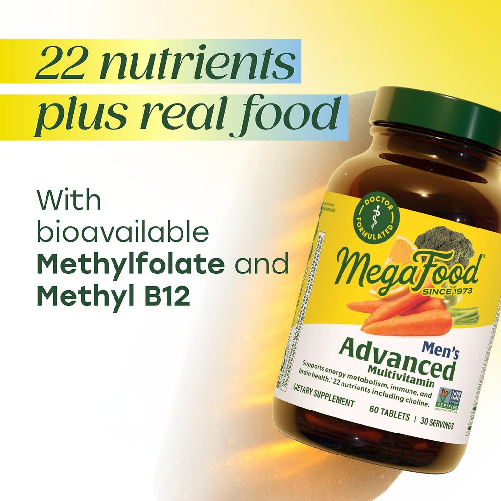MegaFood Advanced Multivitamin for Men - 120 Tablets (60 Doses)