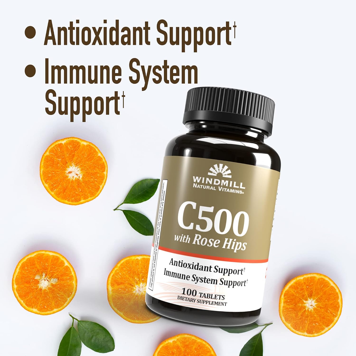 Windmill Vitamina C 500 mg con Escaramujo, 100 Comprimidos