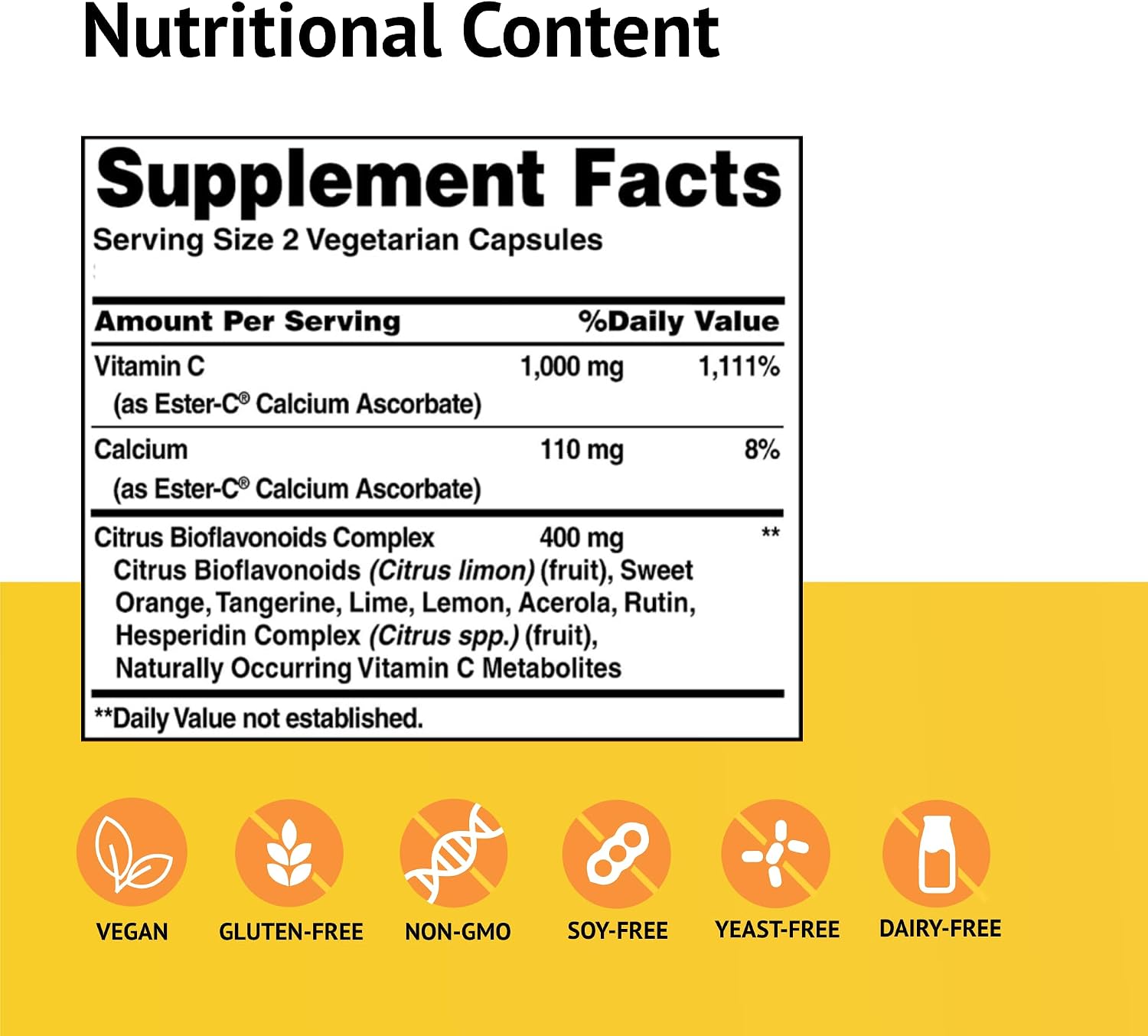 American Health Ester-C 500 mg con Bioflavonoides de Cítricos - 120 Cápsulas Vegetarianas