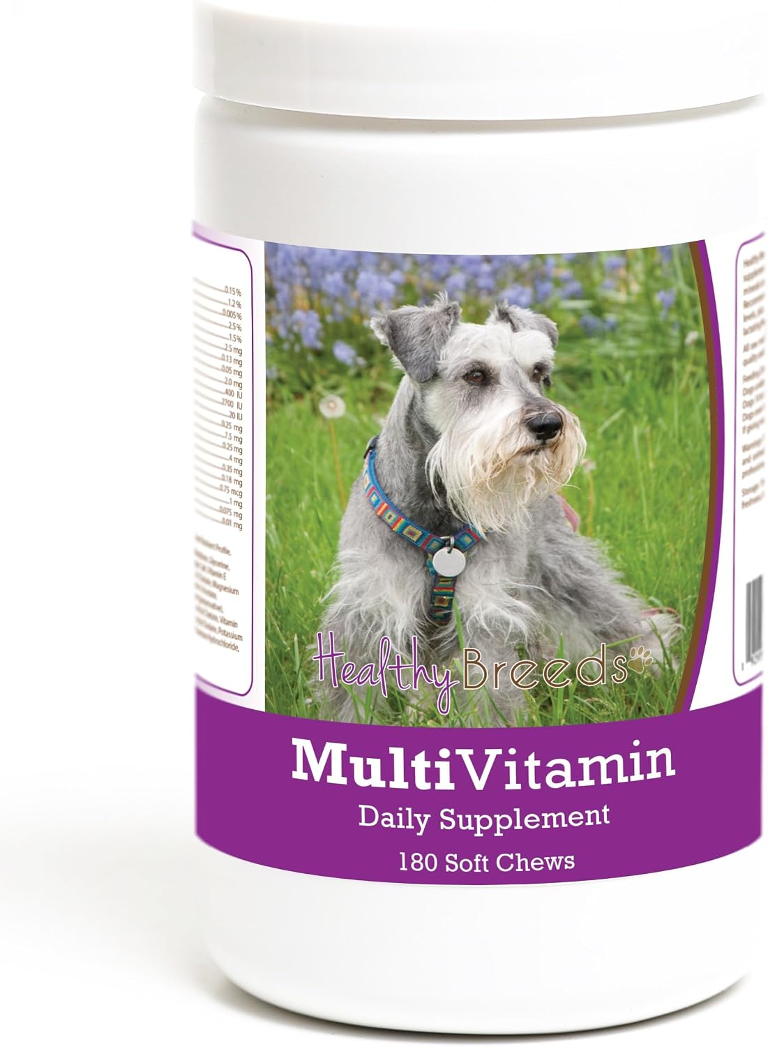 Healthy Breeds Miniature Schnauzer Multivitamínico Masticable Suave para Perros 180 Unidades