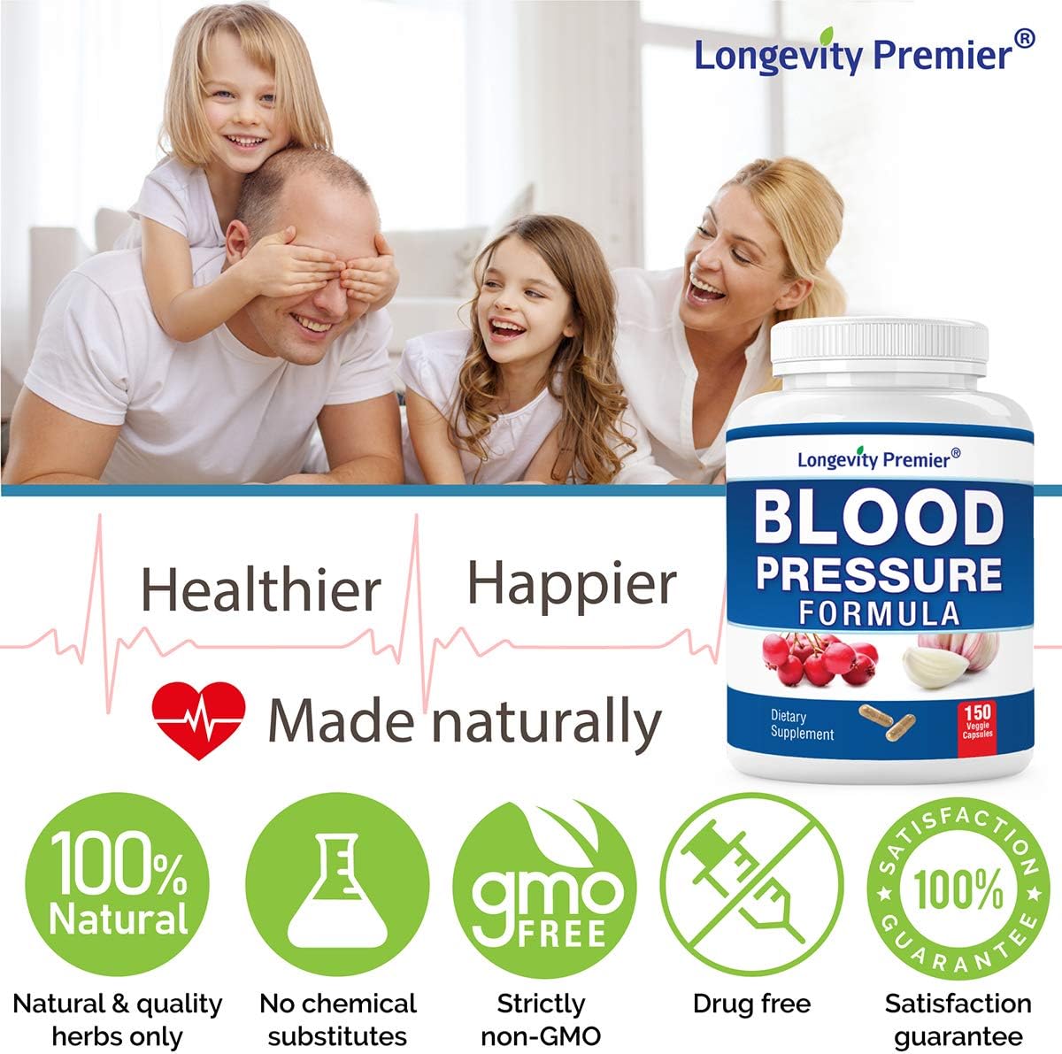 Longevity Fórmula de Presión Arterial - 450 Cápsulas
