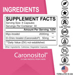 Myo-Inositol y D-Chiro Inositol 40:1 - Suplemento para Mujeres - 2050mg por dosis - 120 Cápsulas