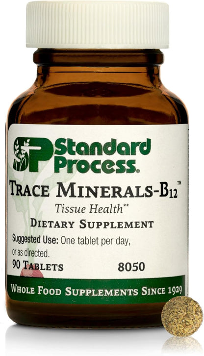 Standard Process Trace Minerals-B12 - Complejo de Minerales Traza con Vitamina B12 - 90 Comprimidos – Image 1