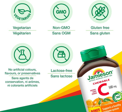 Jamieson Vitamina C Naranja 500mg 120 Comprimidos – Image 4