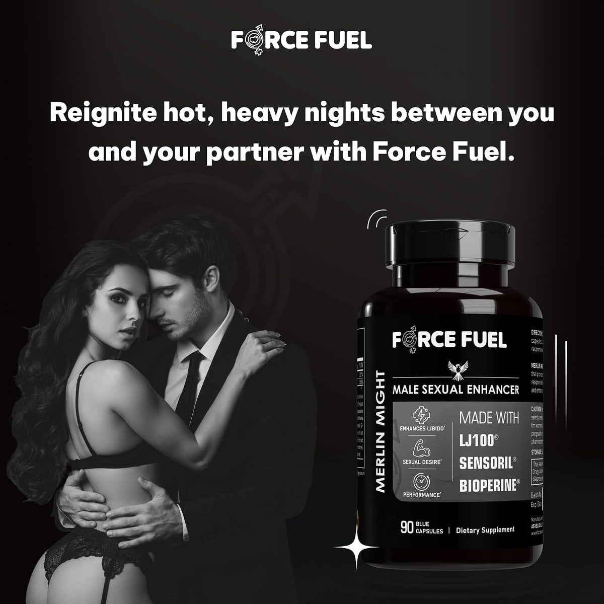 Merlin Might – Suplemento Masculino con Tongkat Ali, Ashwagandha y Bioperina - görsel 8