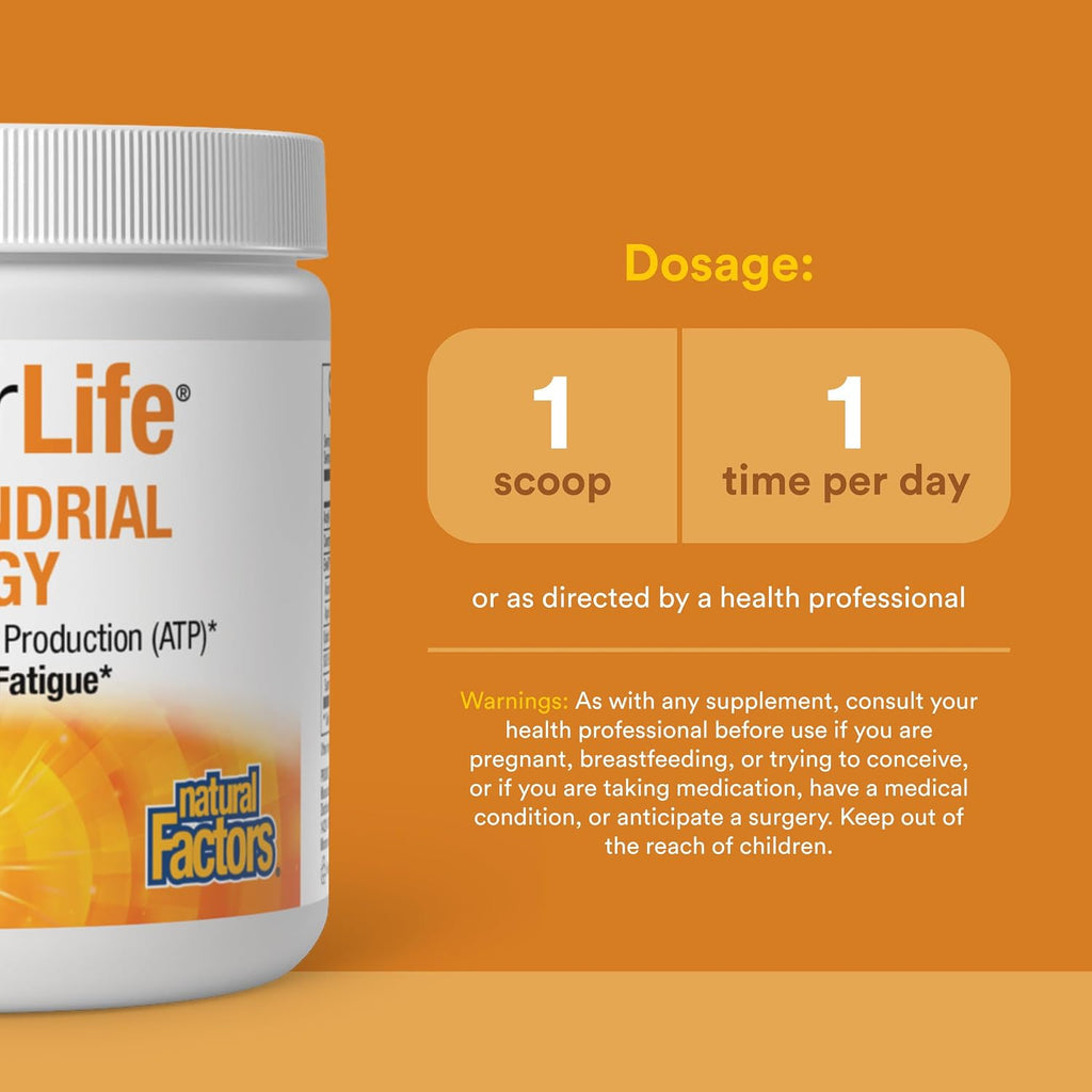 Natural Factors RegenerLife Powder - Mezcla para bebida de apoyo a la energía celular - Sabor tropical - 81 g
