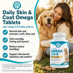 Wanderfound Pets - Omega 3 for Dogs, Smoked Salmon and Liver Flavored, 120 Chewable Tablets