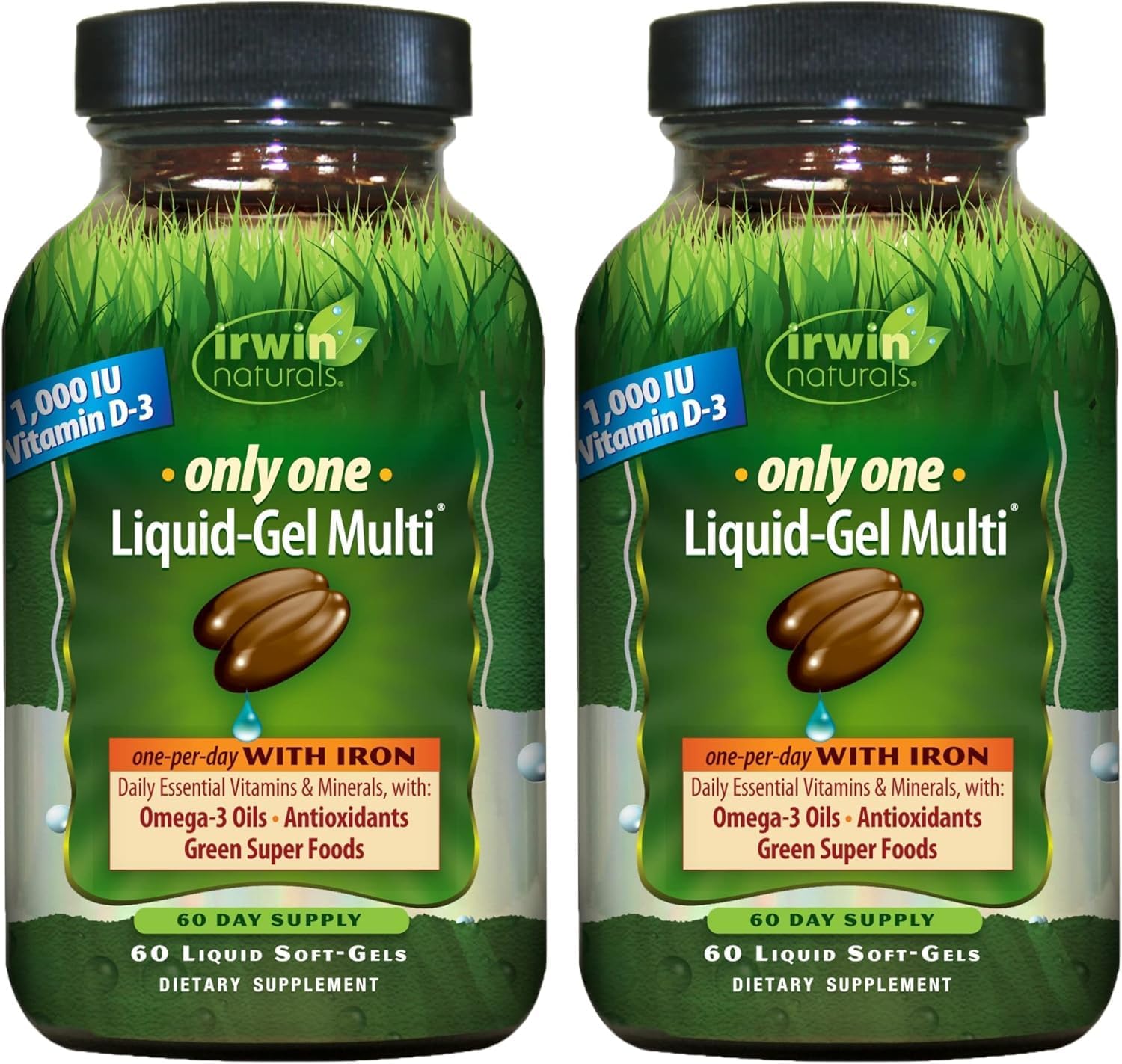 Irwin Naturals Only One Multi con Hierro – 60 Cápsulas Blandas Líquidas