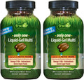Irwin Naturals Only One Multivitamínico en Gel Líquido con Hierro – 60 Cápsulas Blandas – Pack de 2