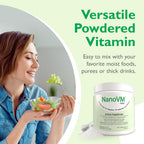 NanoVM Adult - Multivitamínico en Polvo Sin Alérgenos para Mujeres y Hombres, 275g