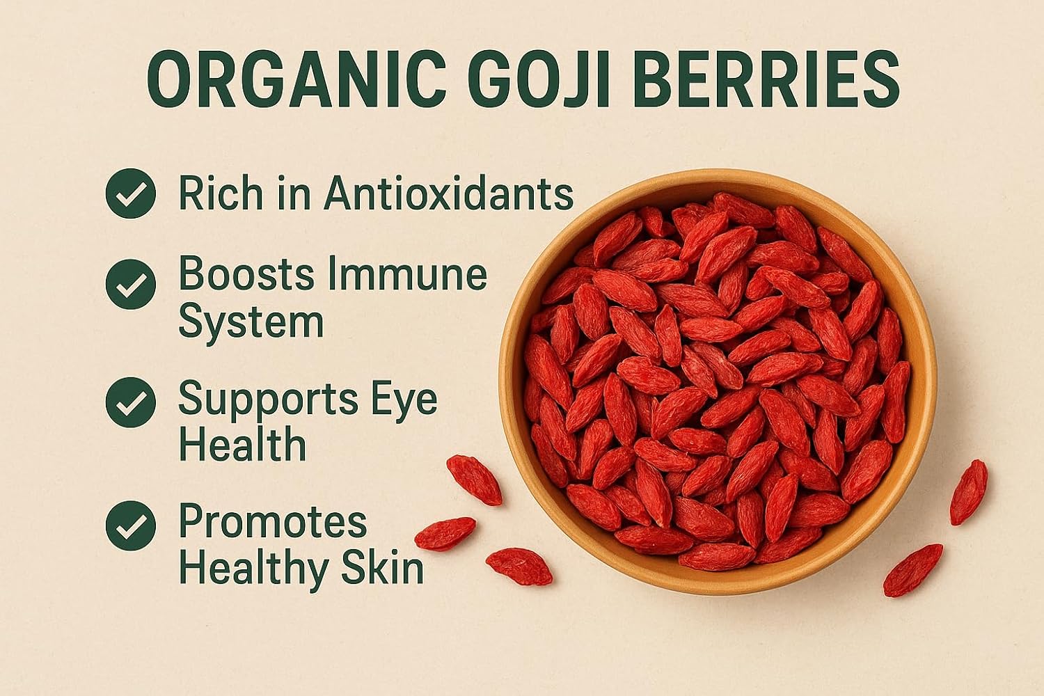 Foods Alive Bayas de Goji Ecológicas - 8 oz (227 g)