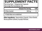 Neurobiologix D-Chiro Inositol 500 mg, 60 Cápsulas Vegetales