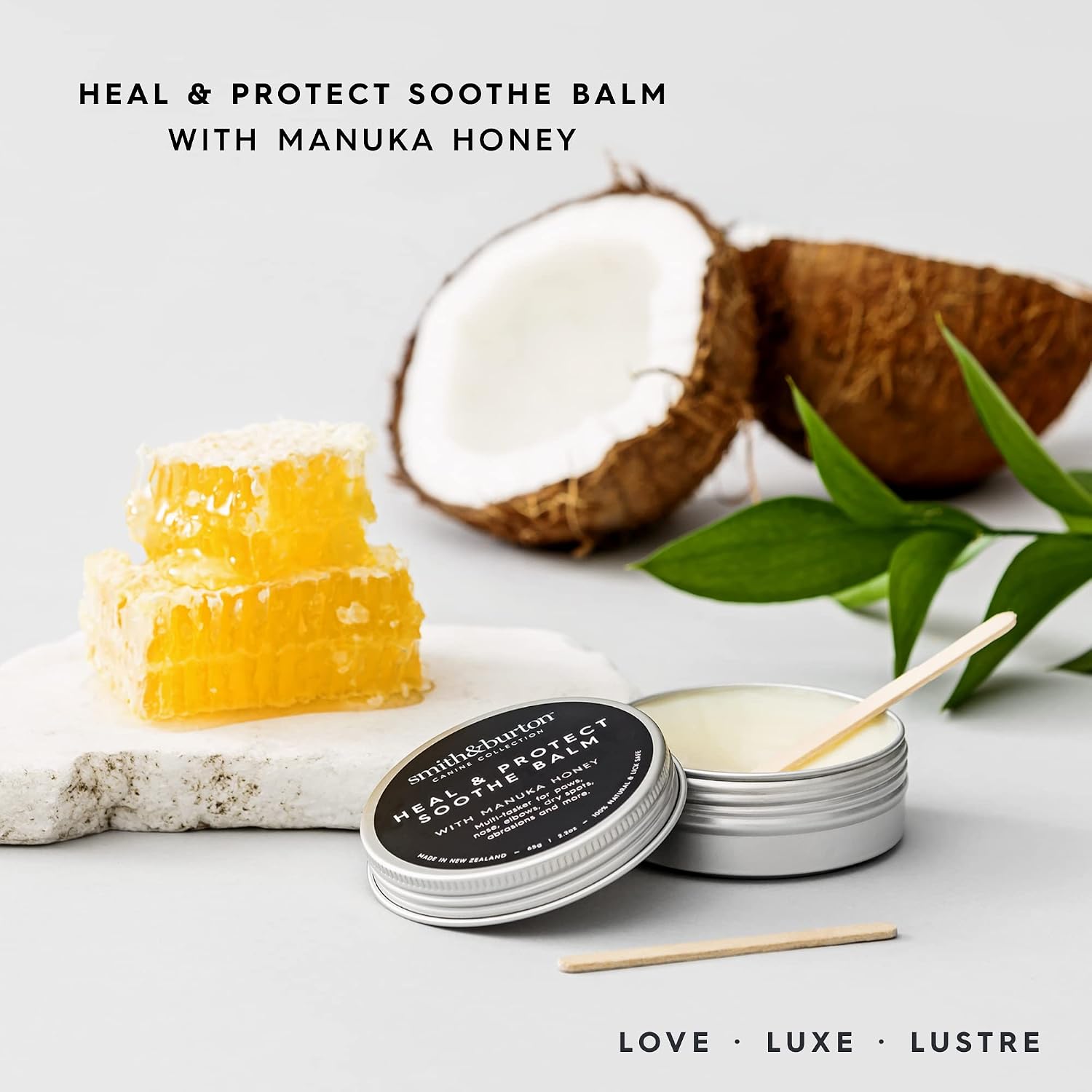 smith&burton Heal & Protect Soothe Balm - Bálsamo natural para perros y gatos con Miel de Manuka, 62 g