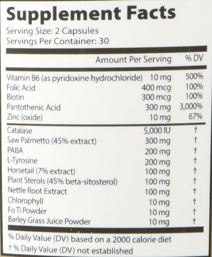 Anti-gray 7050 Hair 60 Cápsulas - Reduce las canas - Restaura el color natural del cabello - 1 frasco – Image 2