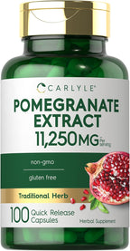 Carlyle Extracto de Granada | 100 Cápsulas | Hierba Tradicional | Complemento No GMO, Sin Gluten